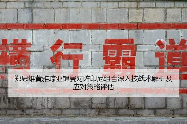 郑思维黄雅琼亚锦赛对阵印尼组合深入技战术解析及应对策略评估